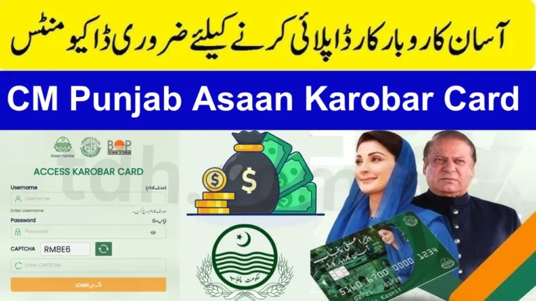 CM Punjab Asaan Karobar Card 2025 – Interest-Free Loans for Small Business Owners